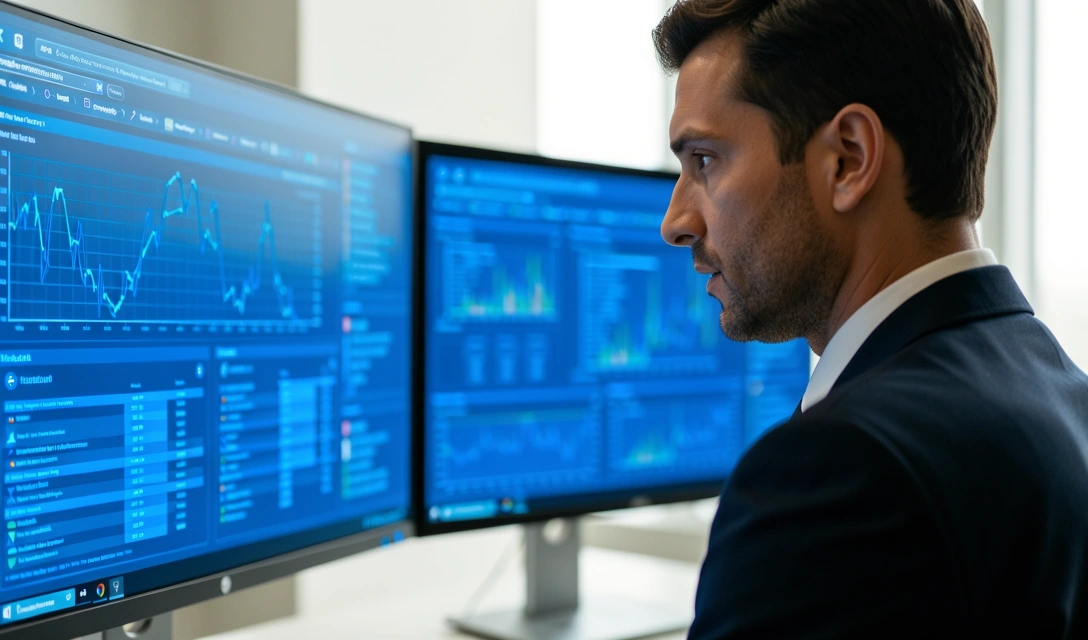VeriInsightMatrix analyst reviewing data